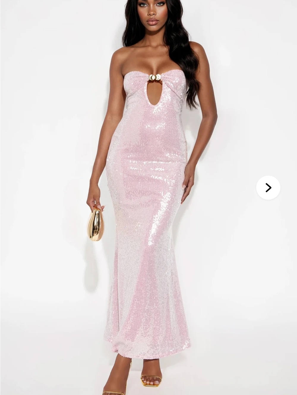Fashion Nova Mauve Pink Purple Sequin Maxi Desss